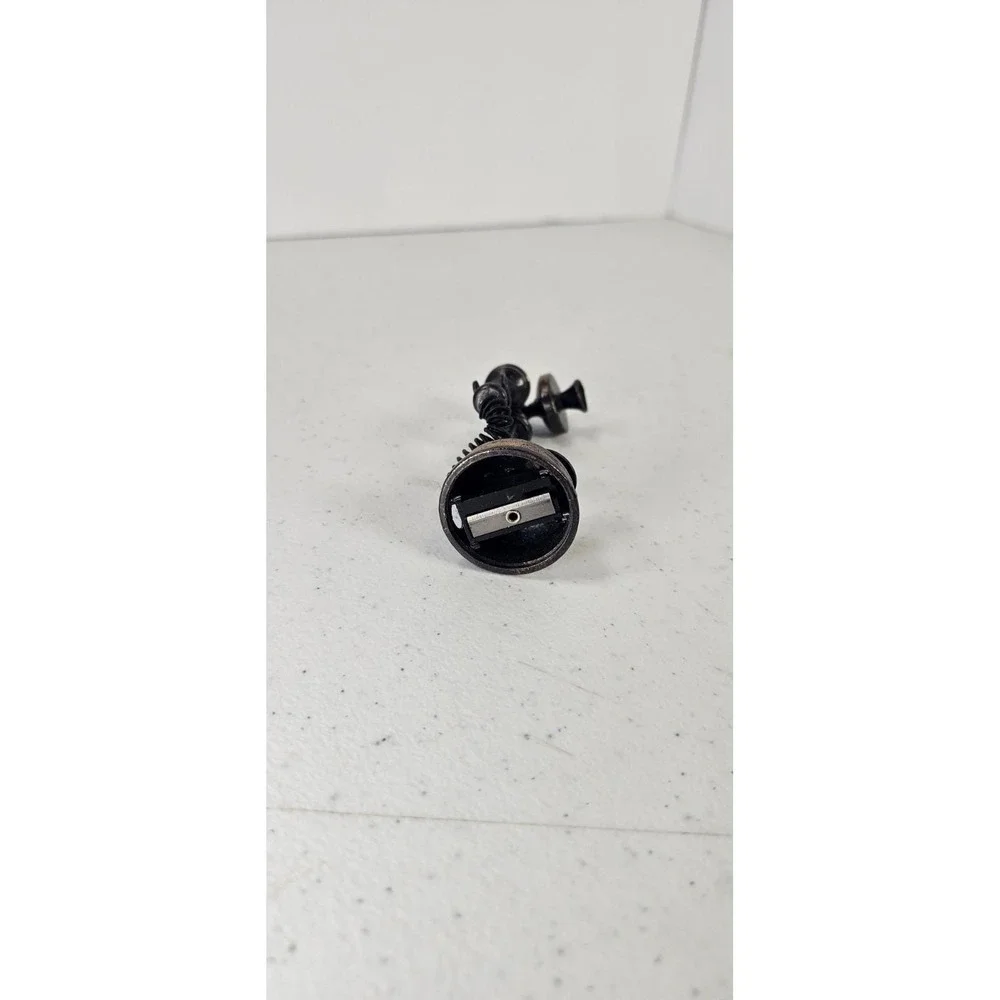 Vintage Miniature Diecast Metal Candlestick Telephone Pencil Sharpener Desk Top